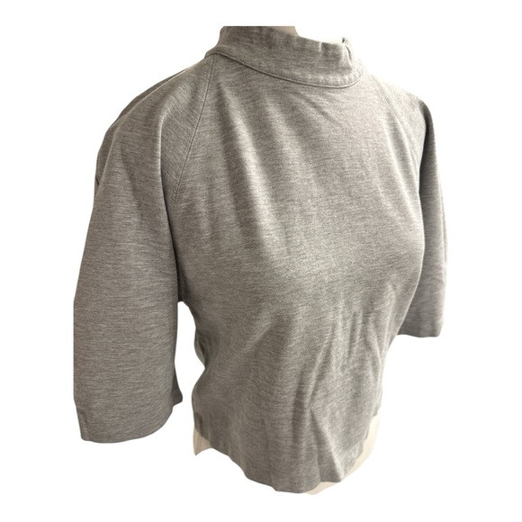 NWOT Club Monaco Snap-Back Top Heather Gray Sz S Elevated Athleisure - Picture 4 of 9